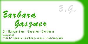 barbara gaszner business card